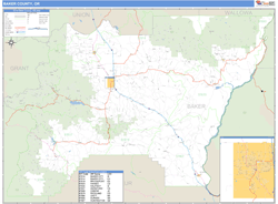 Baker County, OR Zip Code Wall Map