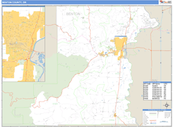 Benton County, OR Zip Code Wall Map