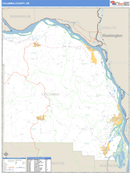 Columbia County, OR Zip Code Wall Map