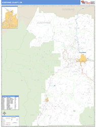 Josephine County, OR Zip Code Wall Map