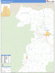 Josephine County, OR Wall Map