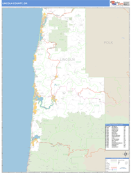 Lincoln County, OR Zip Code Wall Map