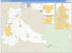 Marion County, OR Wall Map