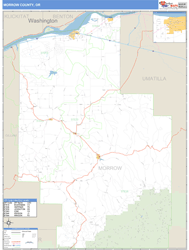 Morrow County, OR Zip Code Wall Map