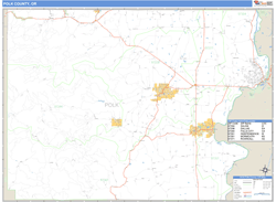 Polk County, OR Zip Code Wall Map