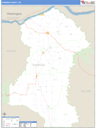 Sherman County, OR Zip Code Wall Map