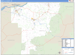 Umatilla County, OR Zip Code Wall Map