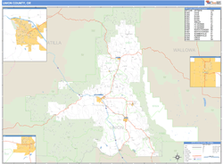 Union County, OR Zip Code Wall Map