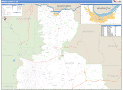 Wasco County, OR Zip Code Wall Map
