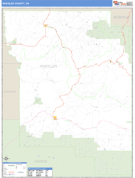 Wheeler County, OR Zip Code Wall Map