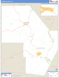 Cameron County, PA Wall Map
