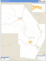 Cameron County, PA Zip Code Wall Map