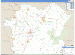 Fayette County, PA Wall Map