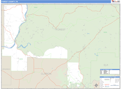 Forest County, PA Zip Code Wall Map