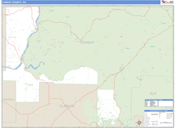 Forest County, PA Wall Map