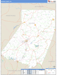 Indiana County, PA Wall Map