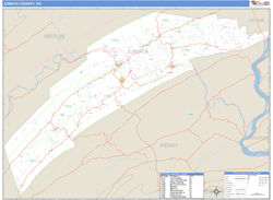 Juniata County, PA Zip Code Wall Map