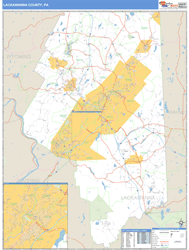 Lackawanna County, PA Wall Map