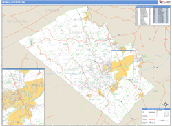 Lehigh County, PA Wall Map