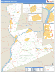 Northumberland County, PA Wall Map