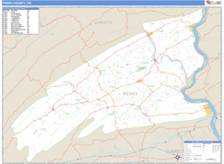 Perry County, PA Zip Code Wall Map