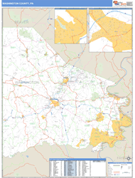 Washington County, PA Wall Map