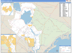 Berkeley County, SC Zip Code Wall Map