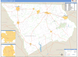 Chesterfield County, SC Zip Code Wall Map