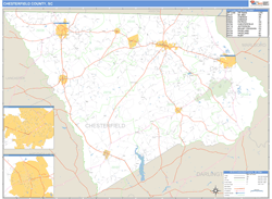 Chesterfield County, SC Wall Map