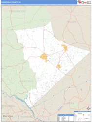 Edgefield County, SC Zip Code Wall Map