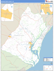 Georgetown County, SC Zip Code Wall Map