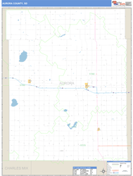 Aurora County, SD Wall Map