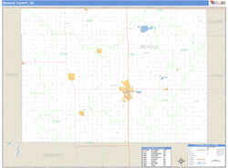 Beadle County, SD Zip Code Wall Map