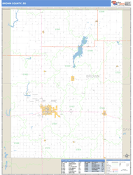 Brown County, SD Wall Map