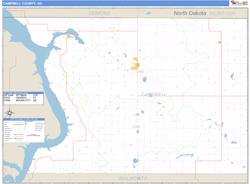 Campbell County, SD Wall Map