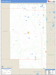Clark County, SD Zip Code Wall Map