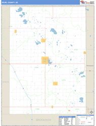 Deuel County, SD Zip Code Wall Map