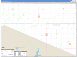 Douglas County, SD Zip Code Wall Map