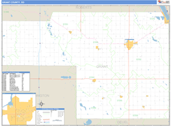 Grant County, SD Wall Map