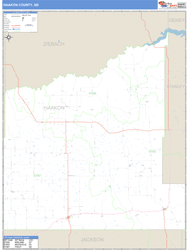 Haakon County, SD Wall Map