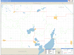 Hamlin County, SD Zip Code Wall Map