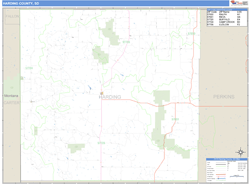 Harding County, SD Zip Code Wall Map