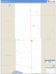 Hyde County, SD Wall Map