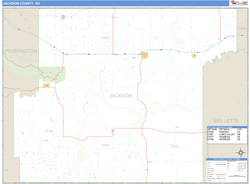 Jackson County, SD Zip Code Wall Map