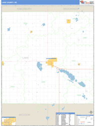 Lake County, SD Zip Code Wall Map
