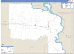 Lyman County, SD Wall Map