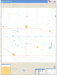 McCook County, SD Zip Code Wall Map