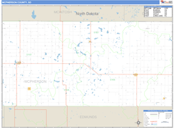 McPherson County, SD Zip Code Wall Map