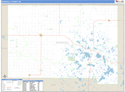 Marshall County, SD Wall Map