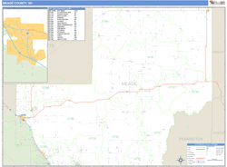 Meade County, SD Zip Code Wall Map